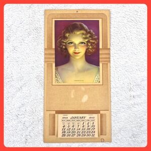 1940s Art Deco Woman Calendar Full Pad Thinking Of You •  Tchetchet Glamour Girl